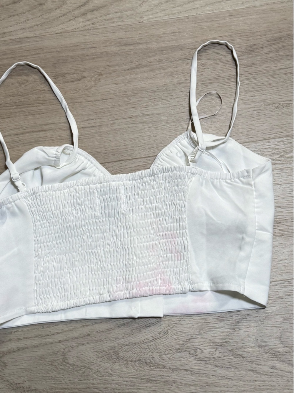 Princess Polly White Button-Front Cropped Cami Top - Picture 3 of 5